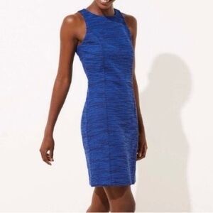Ann Taylor LOFT blue tweed dress